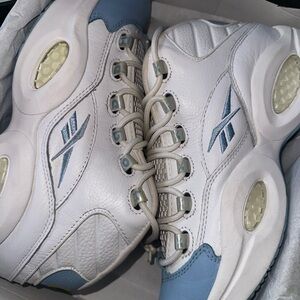 Reebok Question Mid White and Blue (Denver Nuggets)